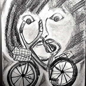暗黒絵日記　のり子の夢は夜ひらく　 22話　ボロボロ自転車 （画・文：新開のり子）