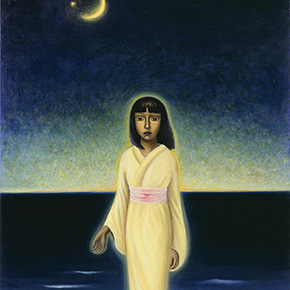 月夜の浜の少女時代